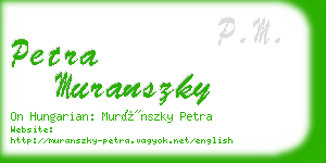 petra muranszky business card